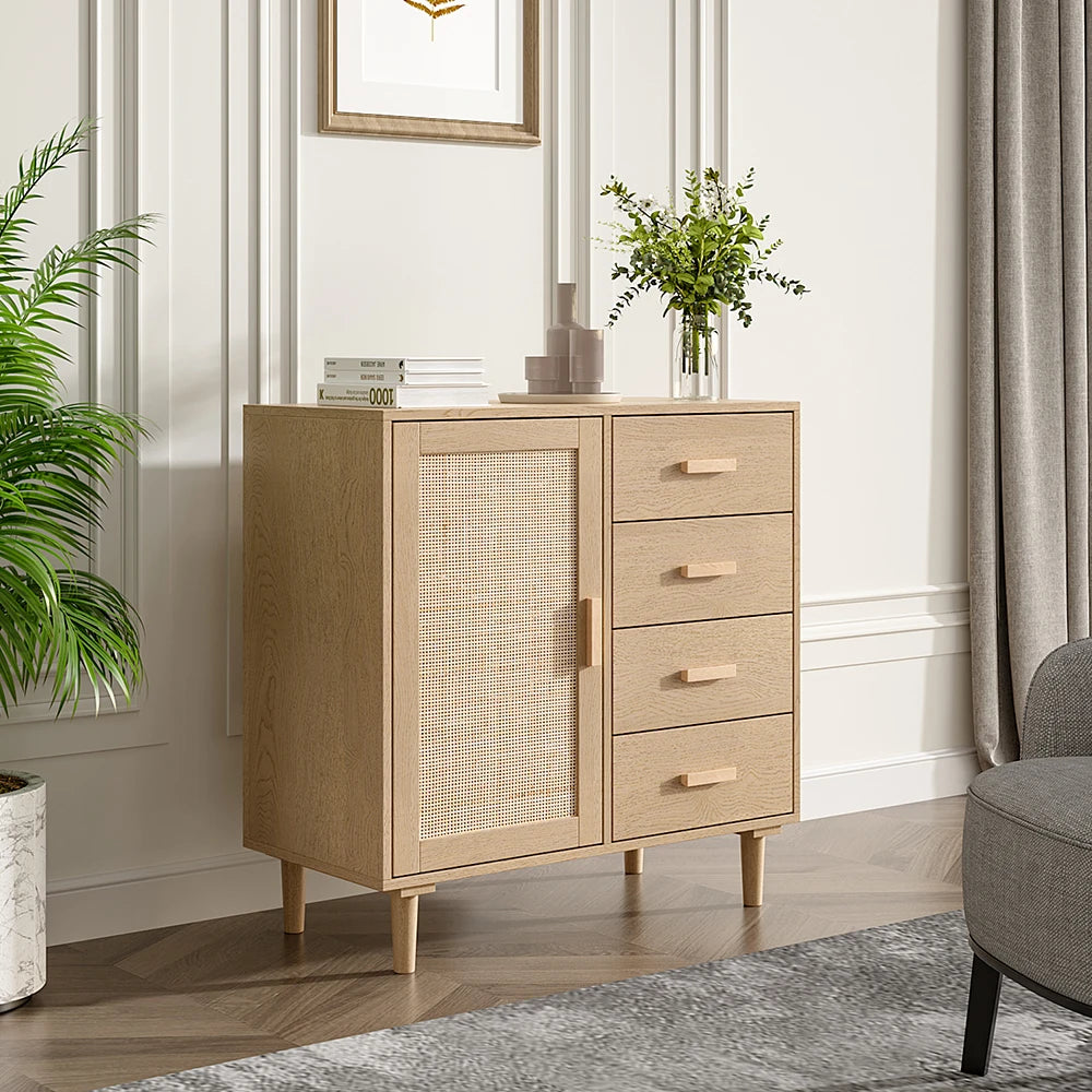 Rattan Accent Side Cabinet