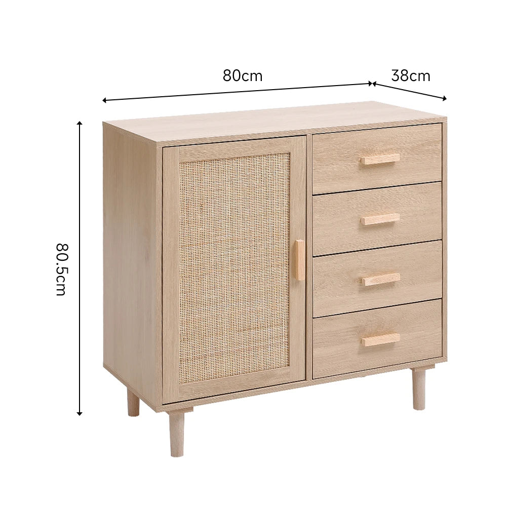 Rattan Accent Side Cabinet
