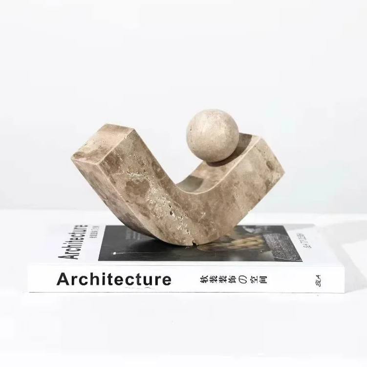 Geometric Natural Stone Ornament