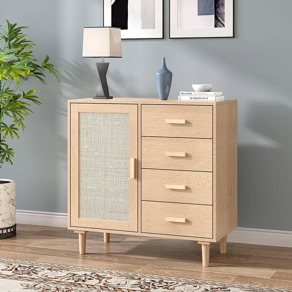 Rattan Accent Side Cabinet