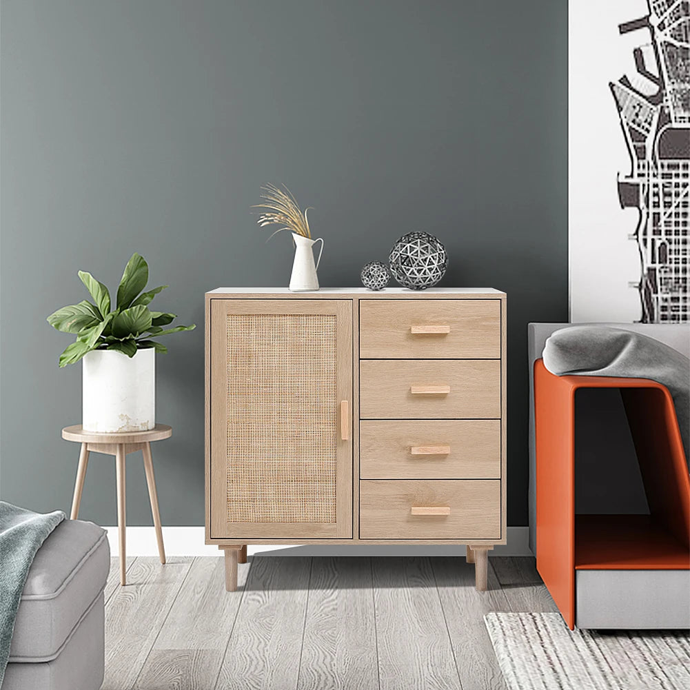 Rattan Accent Side Cabinet