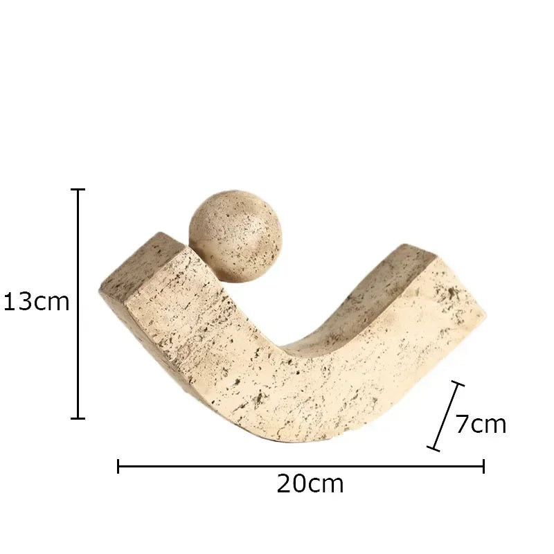 Geometric Natural Stone Ornament