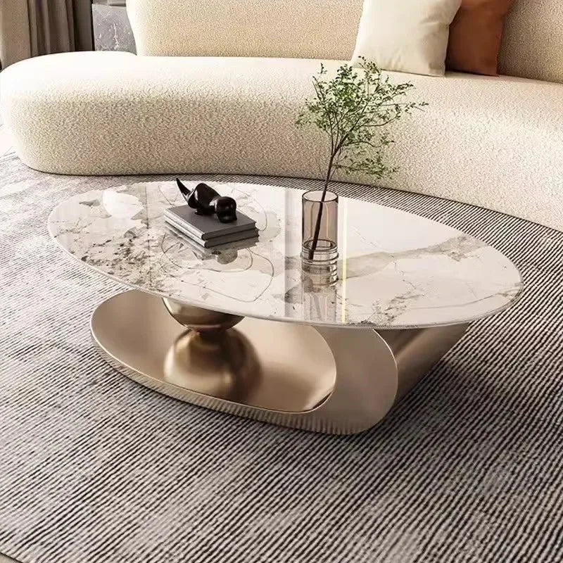 Minimalist Marble Top Coffee Table