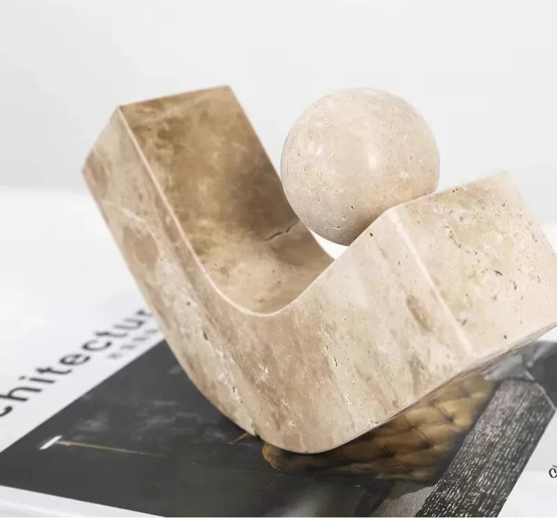 Geometric Natural Stone Ornament