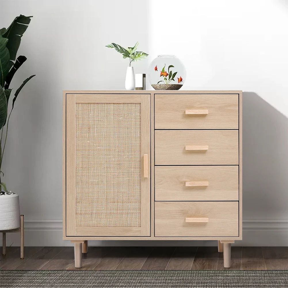 Rattan Accent Side Cabinet